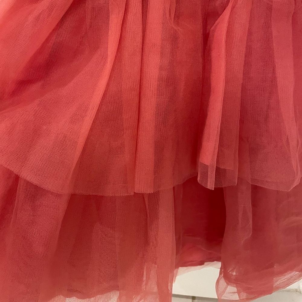 Mini Boden Mauve Pink and Gold Striped Tulle Dress, Size 5-6 - Picture 3 of 7